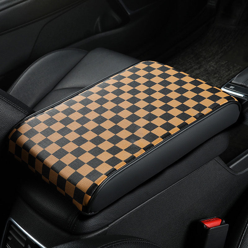 Läder bil armstöd Box Pad