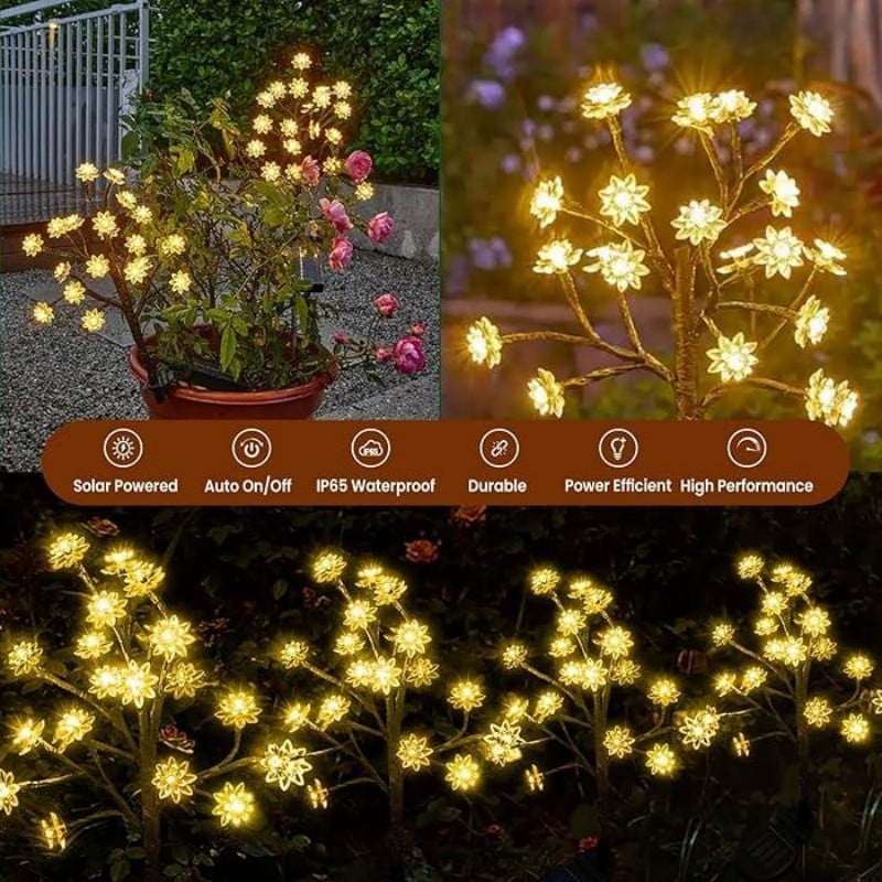 ✨Utomhus Vattentät Cherry Blossom Multicolour Solar Garden Lights🎉