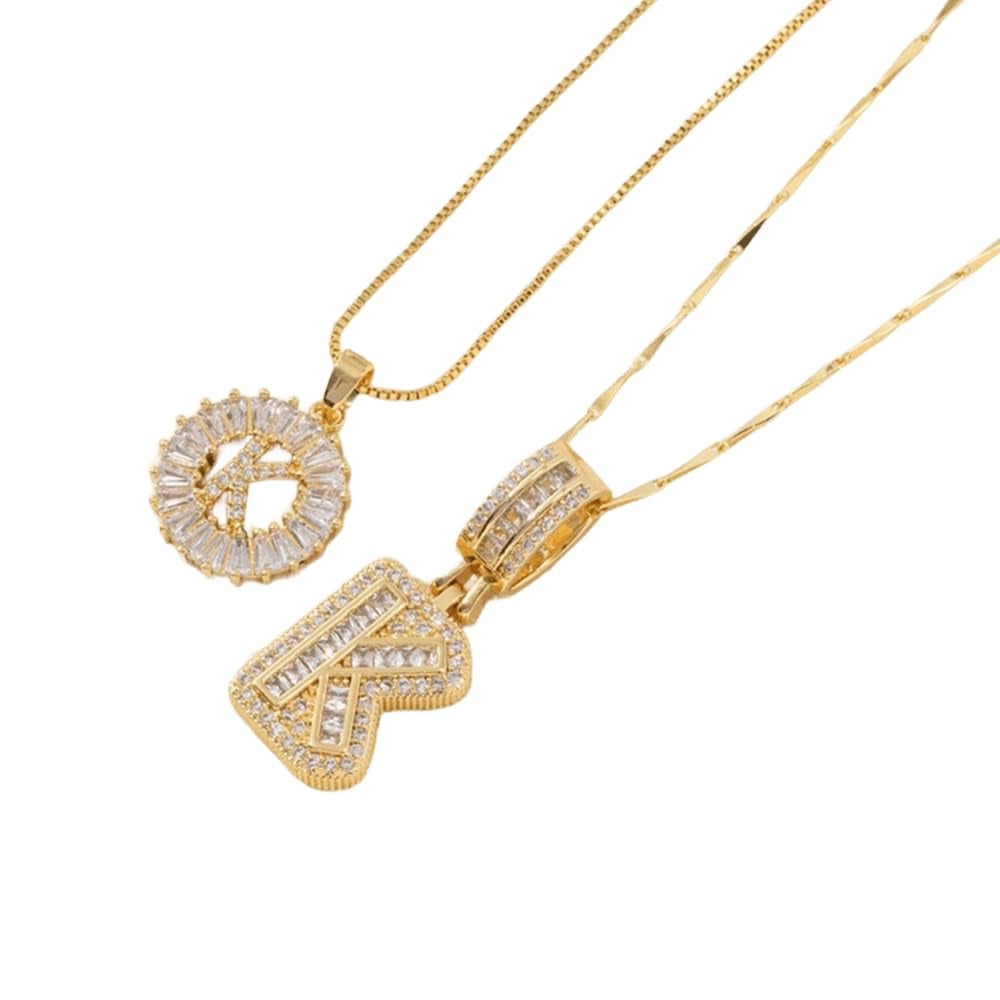 ⭐50% RABATT⭐Alfabetet Hängsmycke Halsband Set