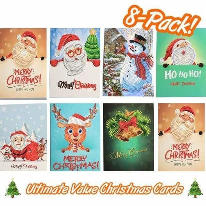 đ
5D diamantmÄlning julkort nya ankomst (8-pack)