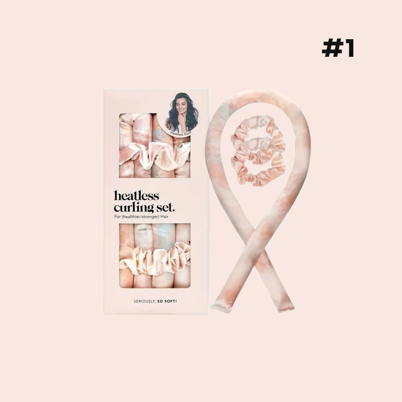 đž Satin Heatless Curling Rod Kit - Effortless Curls, hĂ„rvĂ€nlig skönhetshemlighet!