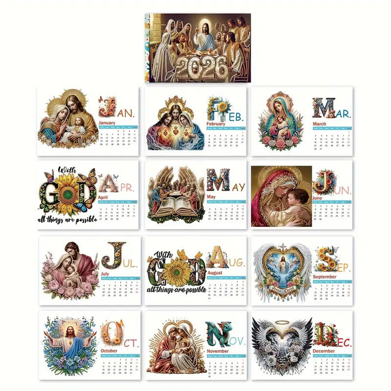 đ„Het reađ„2026 DIY Specialformad Diamant StĂ„ende Kalender för Sovrum Vardagsrum