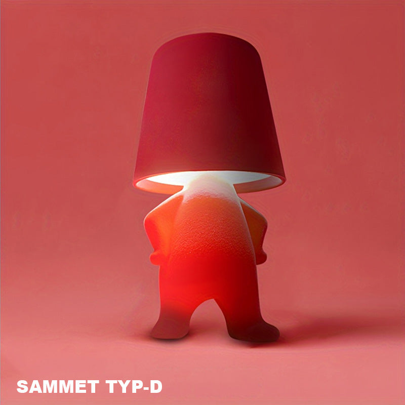 Touch-kontroll bordslampa Gyllene staty LED-lampa