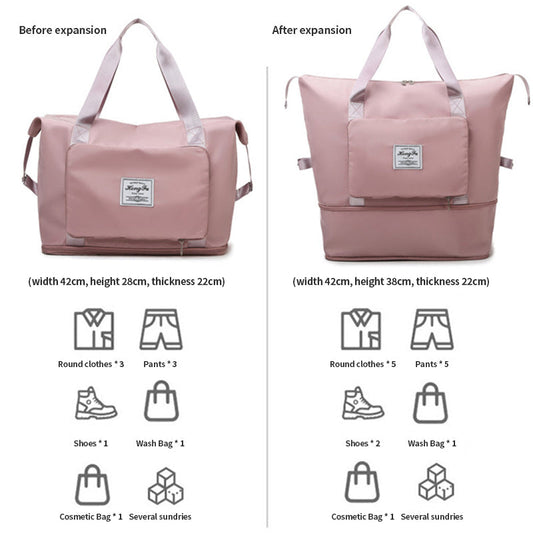 Hopfällbar resväska med stor kapacitet