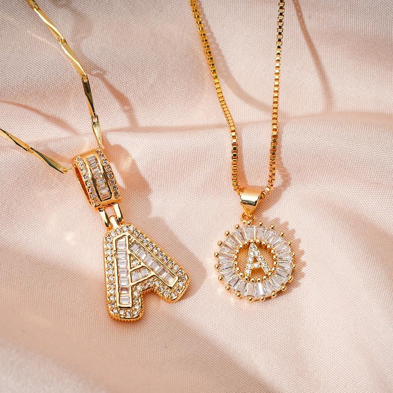 ⭐50% RABATT⭐Alfabetet Hängsmycke Halsband Set
