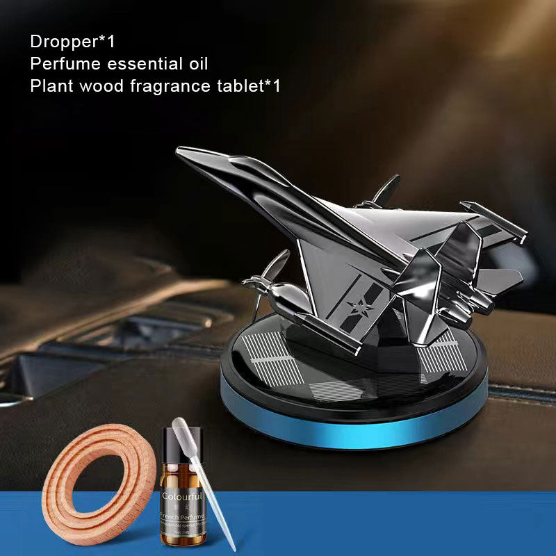 Solar Car Aromaterapi Air Combat Flygplansprydnad