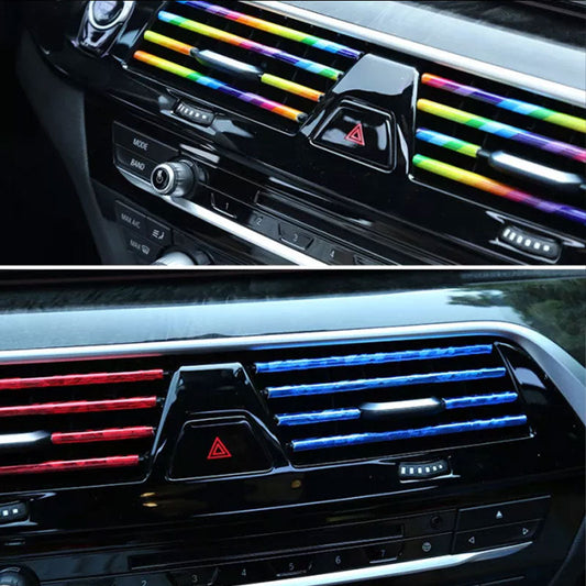 Dekorativ remsa för ventilationshål i bil (10 st)