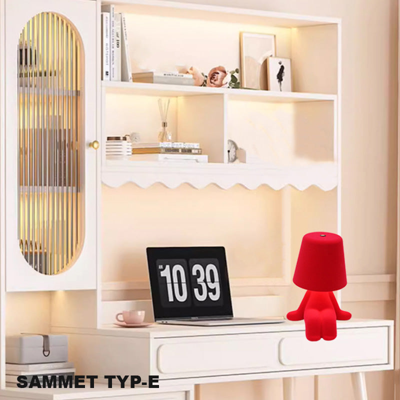 Touch-kontroll bordslampa Gyllene staty LED-lampa
