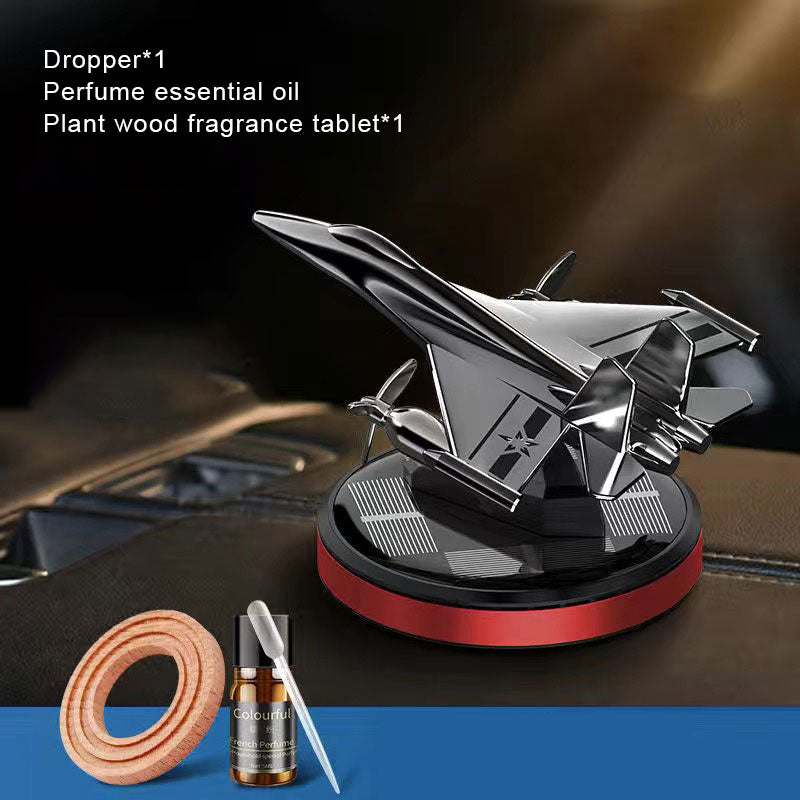 Solar Car Aromaterapi Air Combat Flygplansprydnad