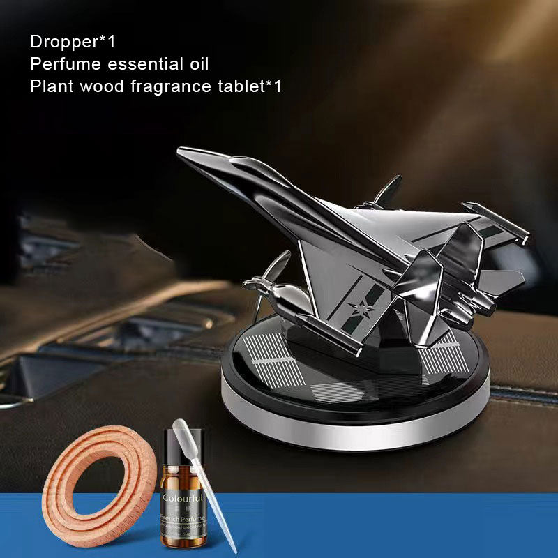 Solar Car Aromaterapi Air Combat Flygplansprydnad
