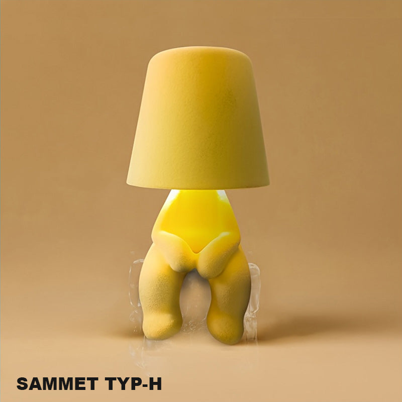 Touch-kontroll bordslampa Gyllene staty LED-lampa