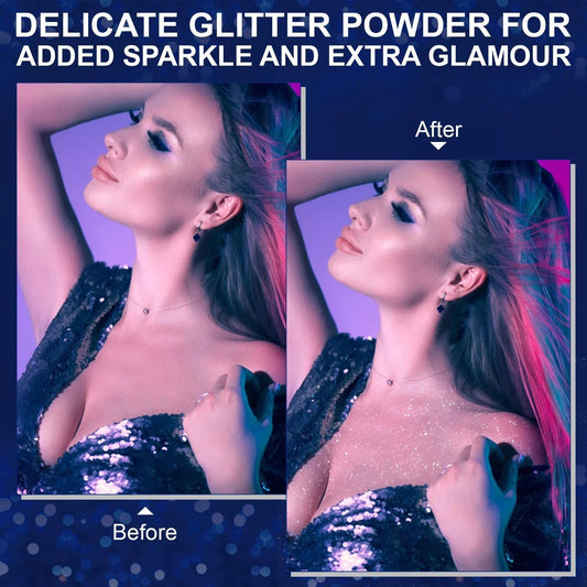 🔥Hot Sale💖Vattentät Glitter Spray Stage Fest Hår och kläder