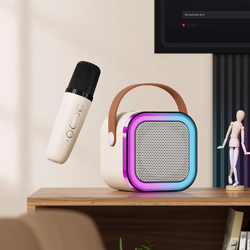 Mini Karaoke Machine med trådlösa mikrofoner