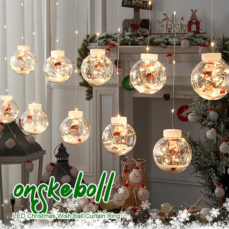 LED Julönskebollar Gardinslinga ✨🎅