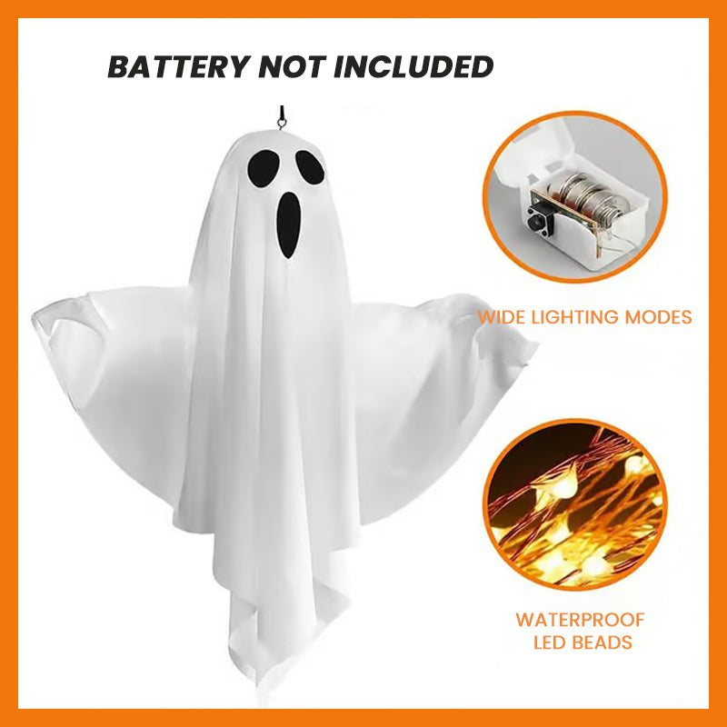 👻Halloween-ljusande spök-kronkrona🎃
