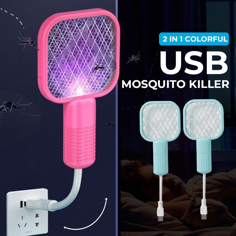FĂ€rgglad USB Myggflygare 2-i-1 đŠâĄ