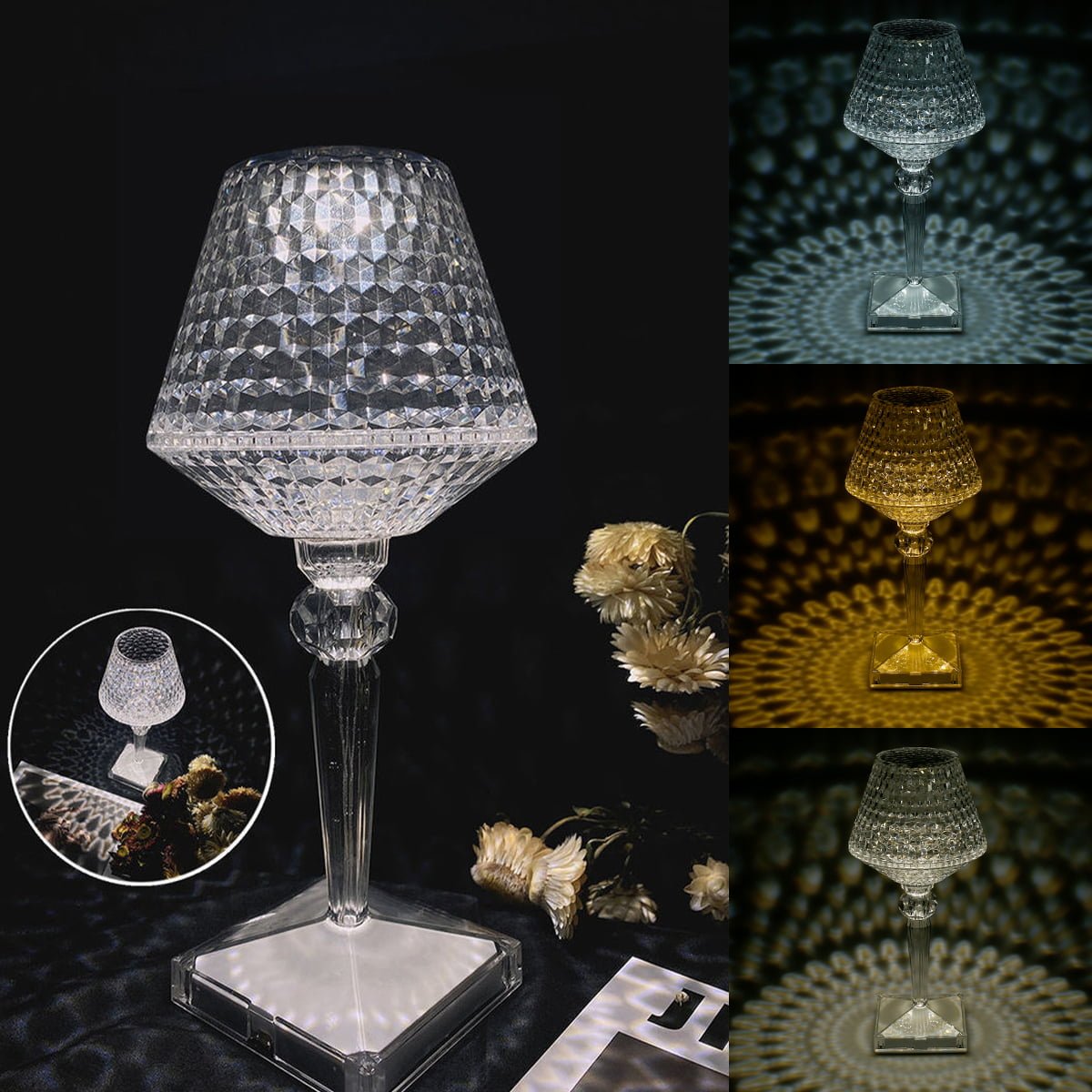 Kristall Bordslampa