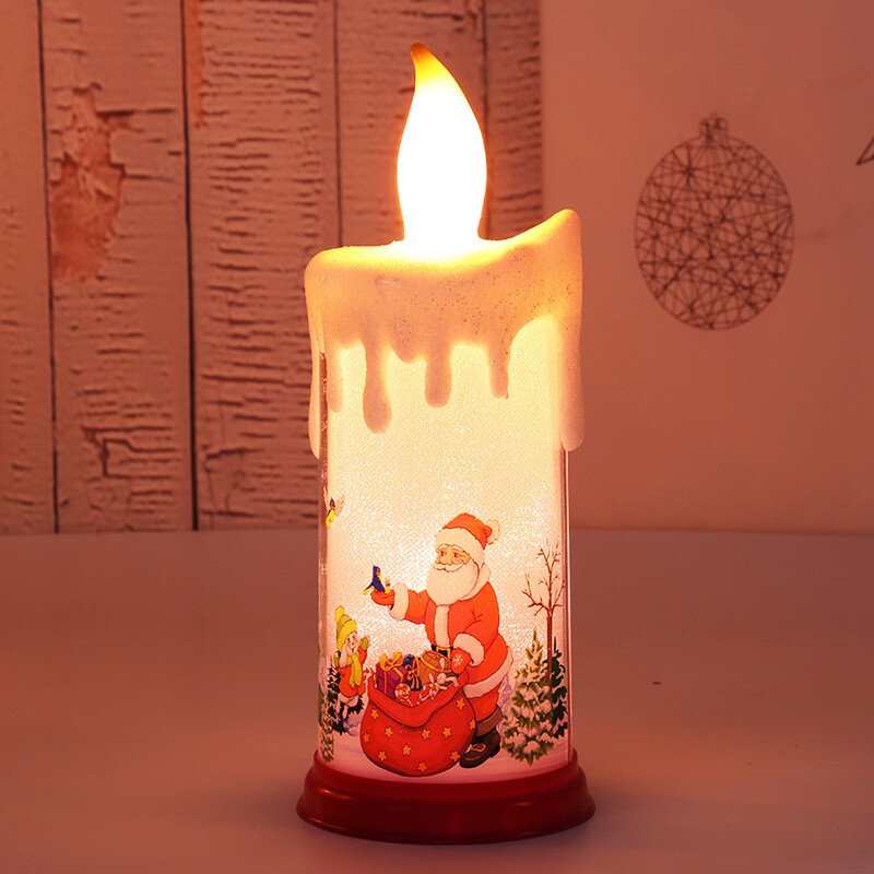 🎅🕯️Weihnachtliches flammfritt stearinljus/🎅🕯️Christmas flammfritt stearinljus