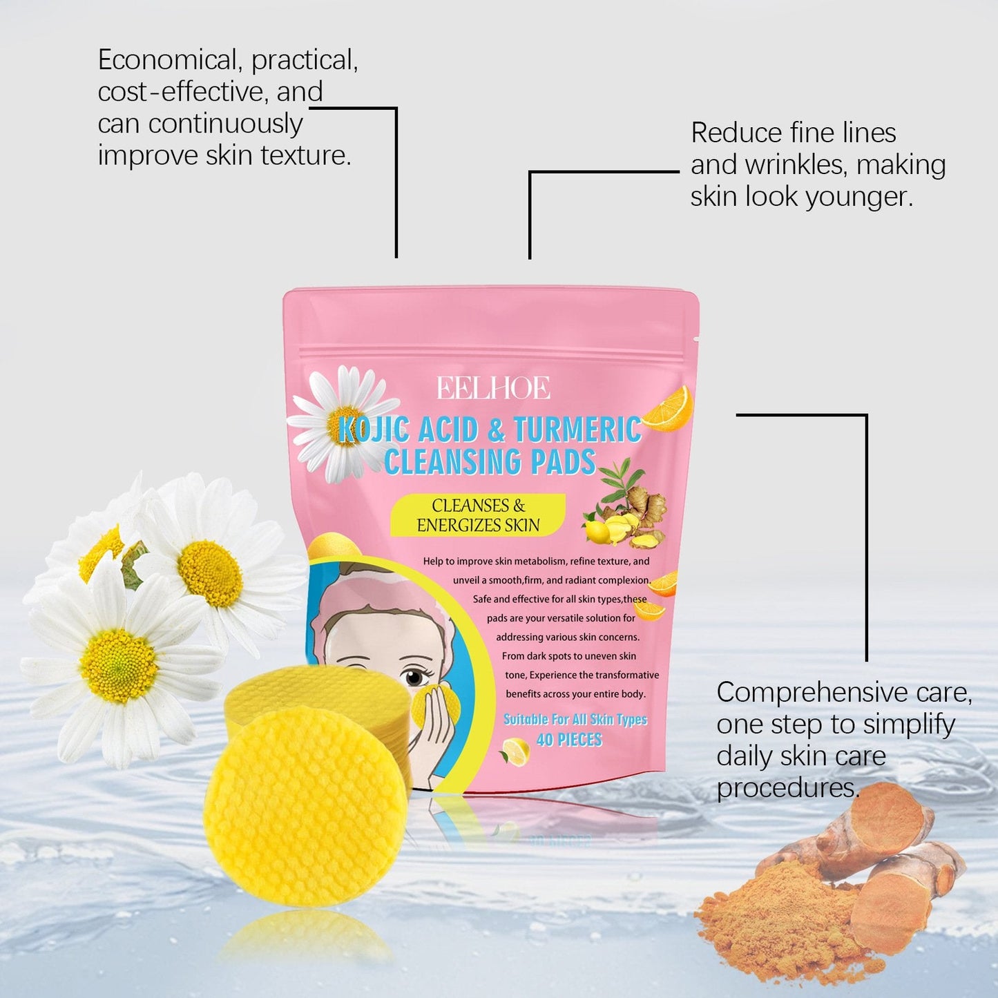 đ„ Gurkmeja Kojic Acid Cleansing Pads
