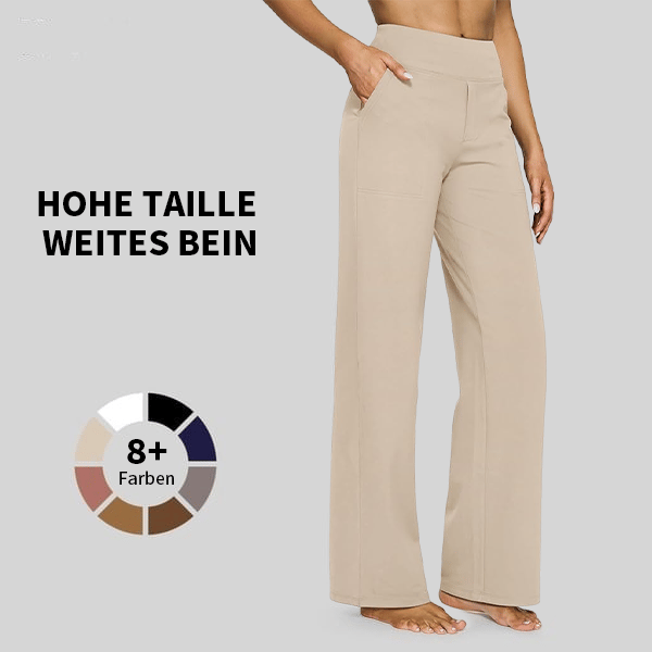 đ Sista dagen 49% rabatt đ„ Löst sittande byxor med hög midja för business casual och yogabyxo