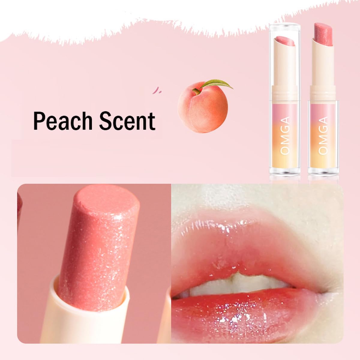 Glitter Lipstick Color Changing Lip Balm