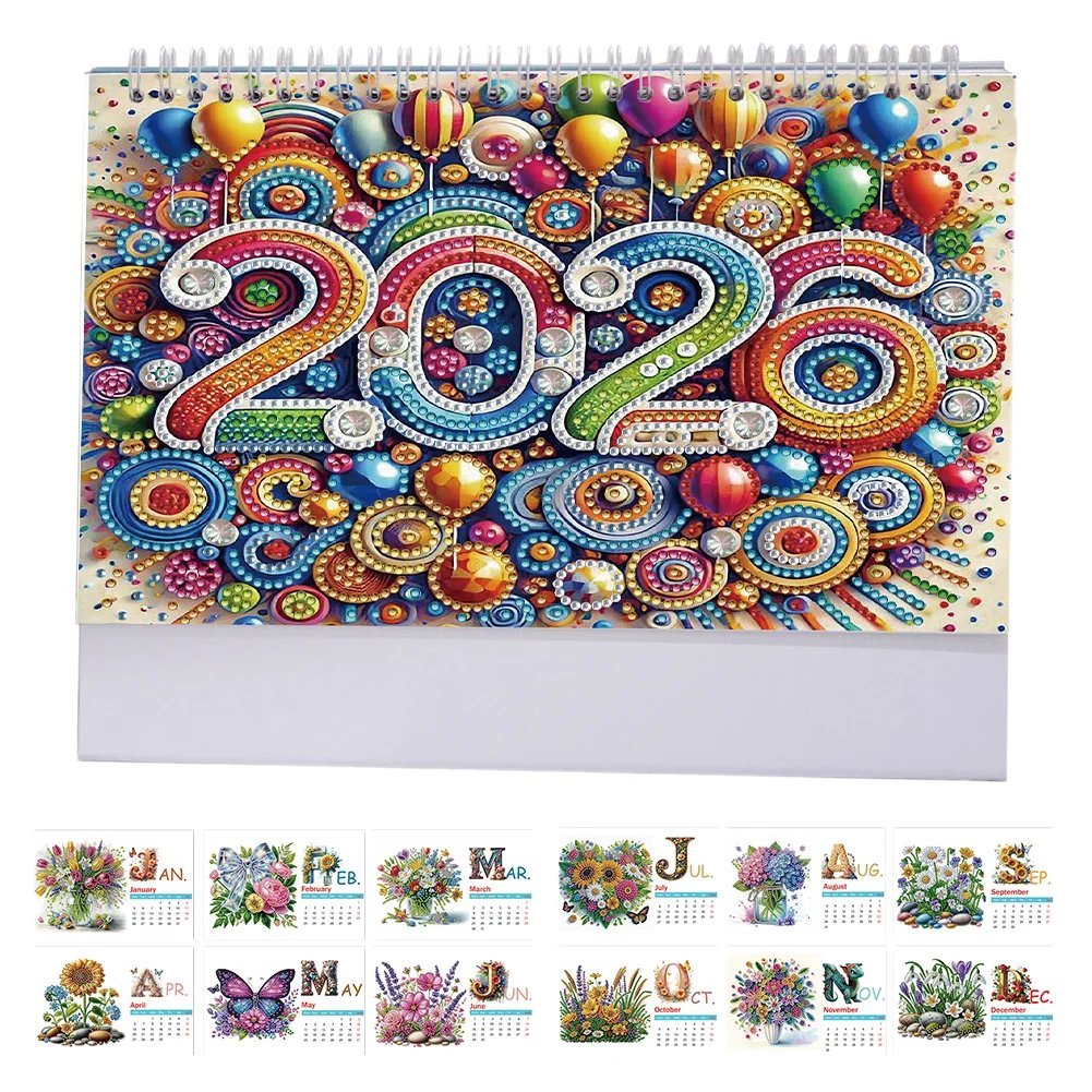 đ„Het reađ„2026 DIY Specialformad Diamant StĂ„ende Kalender för Sovrum Vardagsrum
