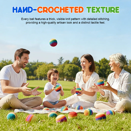 Multi-Pattern Hand-Knitted Hacky Sack Set