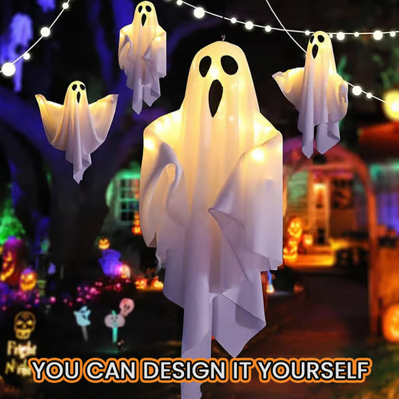 👻Halloween-ljusande spök-kronkrona🎃