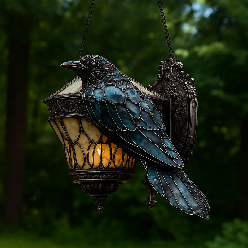 Raven-lanternin i målat gla