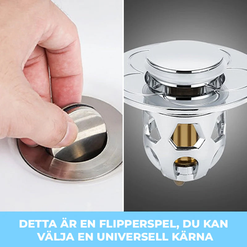 Universella avtappningspluggar för handfat