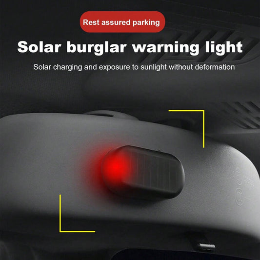 Bil Solar Simulerat Stöldskydd Billarm