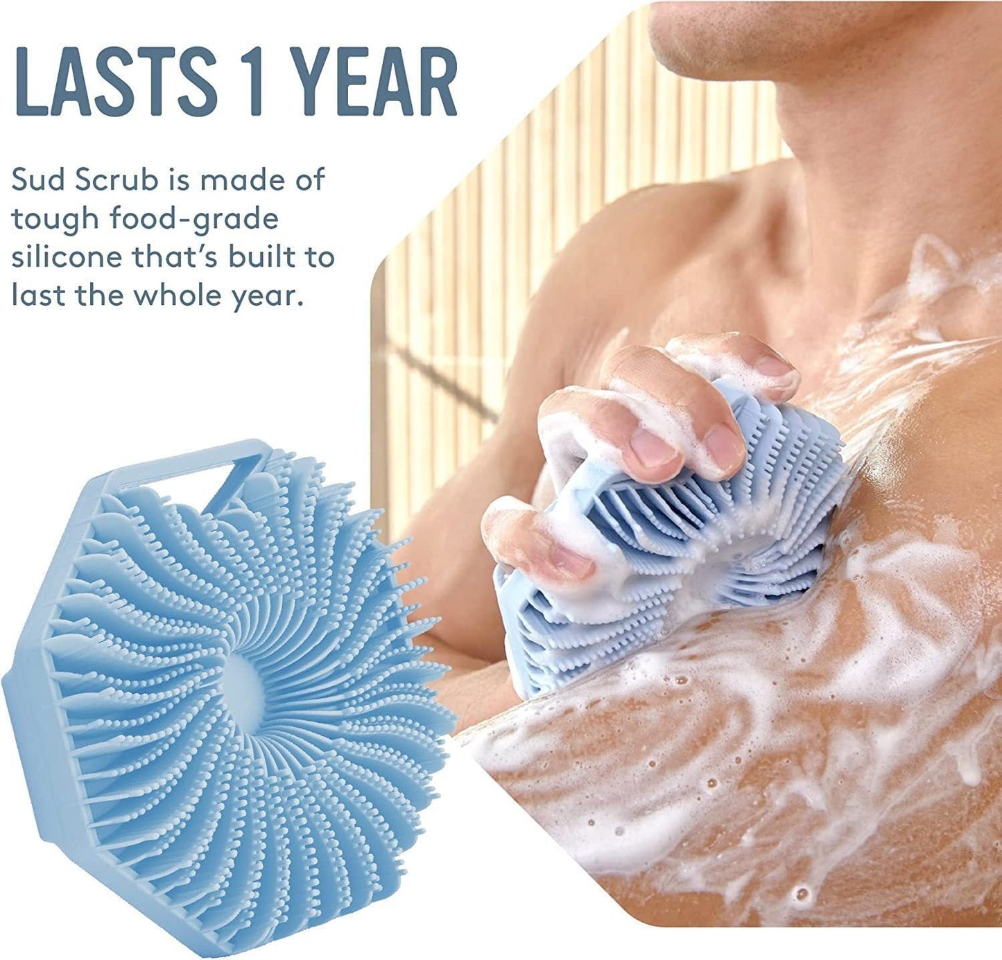 Antimikrobiell Silikonkroppsborste För Duschning/Antimicrobial Silicone Body Brush for Showering