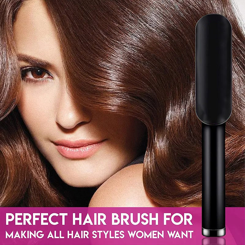 Curl Straight Hair 2 -in -1 -Hot Luftkammad jonisk rak hårkam är torr och våt