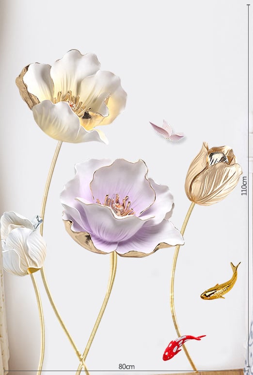 đ„Last Day Promotion 49% RABATTđ„Blomster vĂ€ggdekal tapet