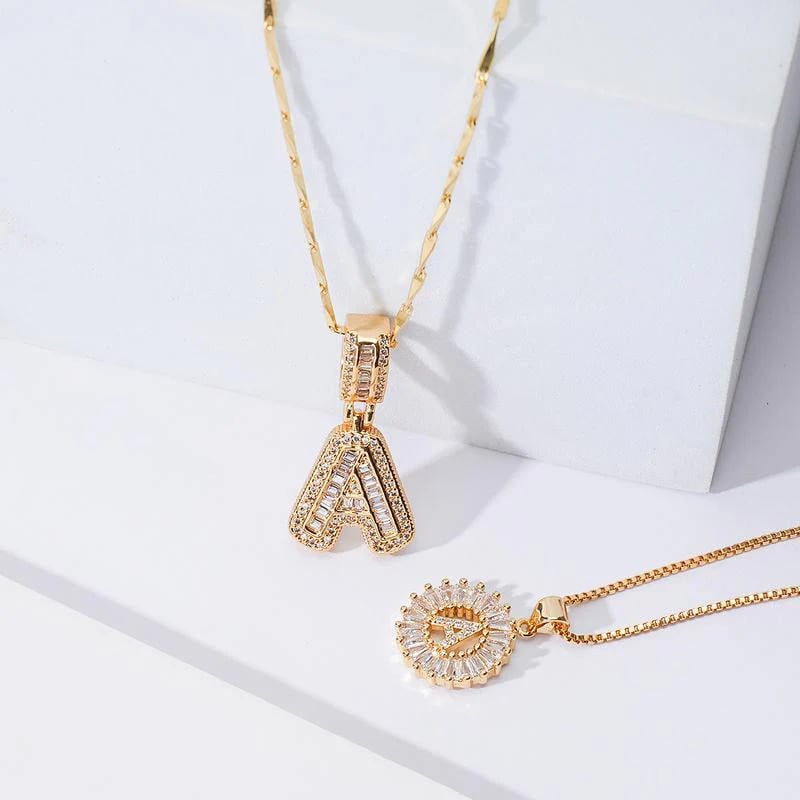 ⭐50% RABATT⭐Alfabetet Hängsmycke Halsband Set