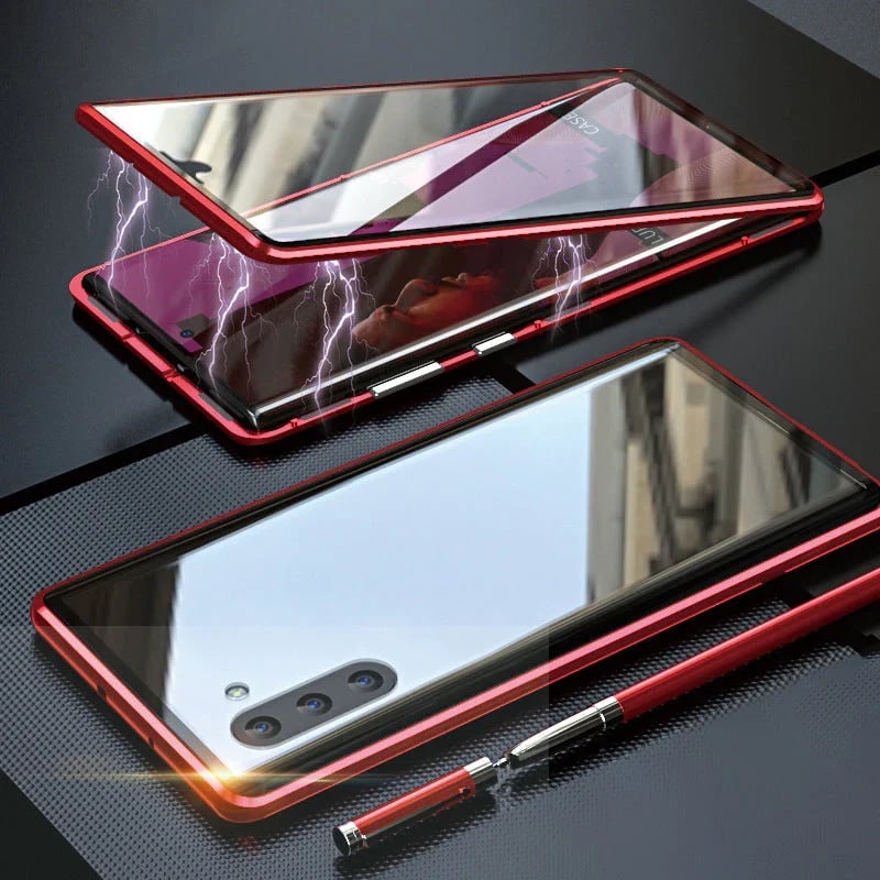Dubbelsidigt Telefonfodral Av Magnetiskt Härdat Glas