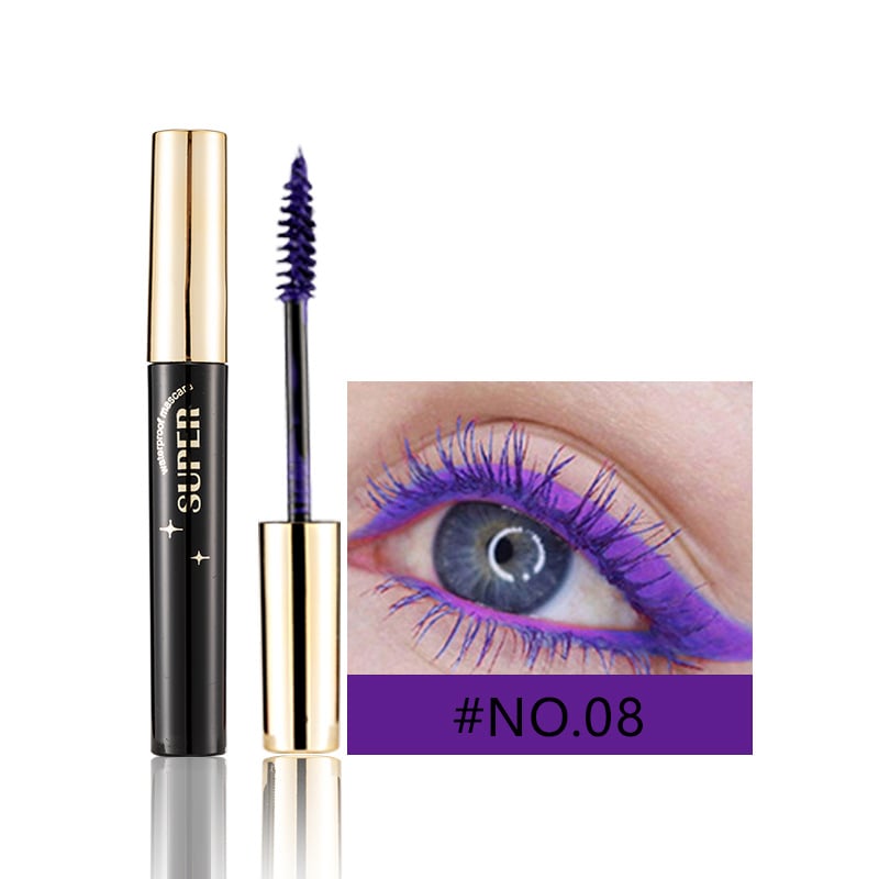 Mascara av silkesfiber Mascara med färg för ögonfransar