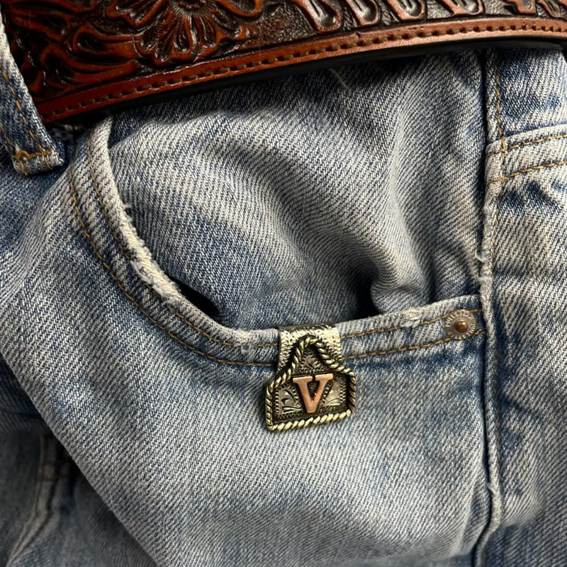 Western Initial Nyckelklämm