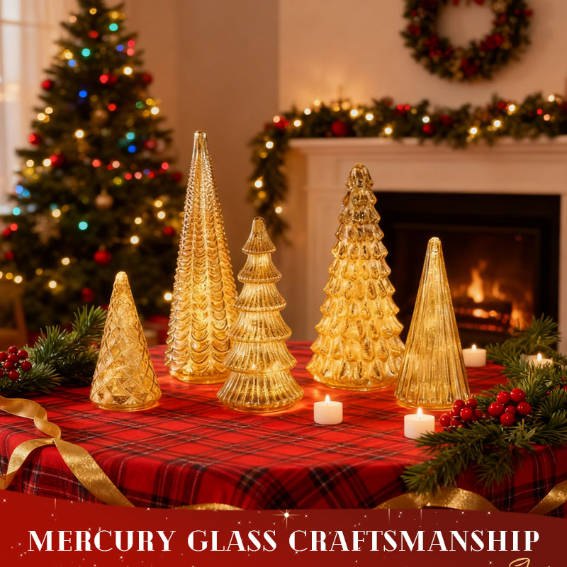 ✨Glittrande jul – 5-delars kristallglasträdset med belysning✨