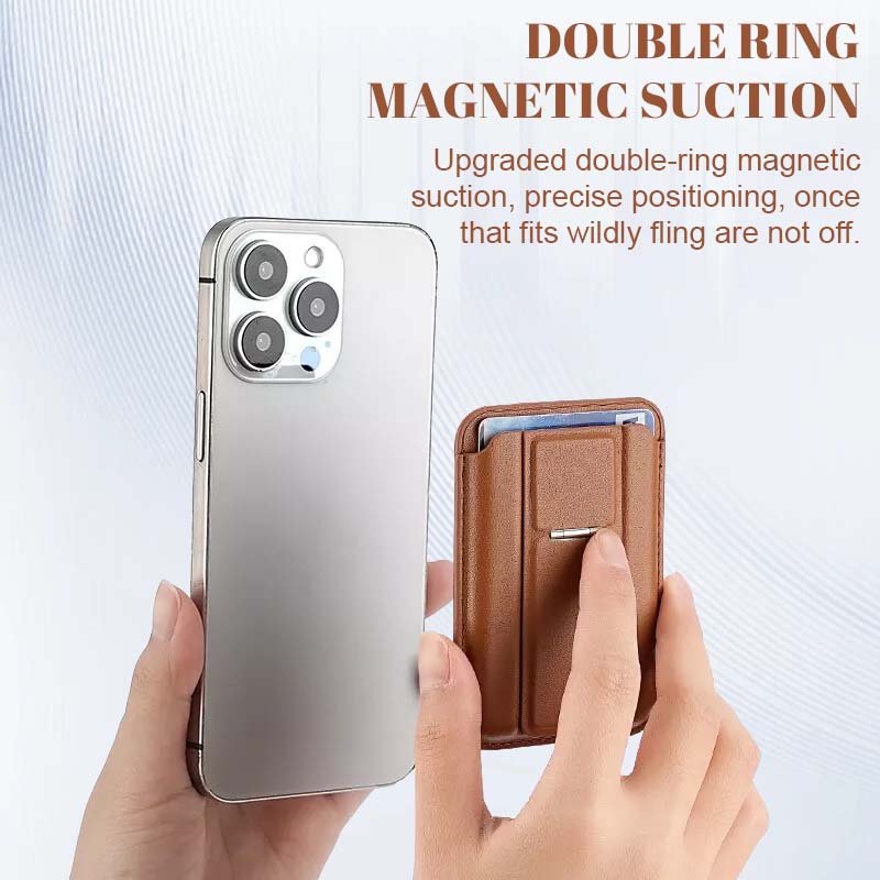 Magnetisk plånbok, iPhone plånbok med justerbart stativ