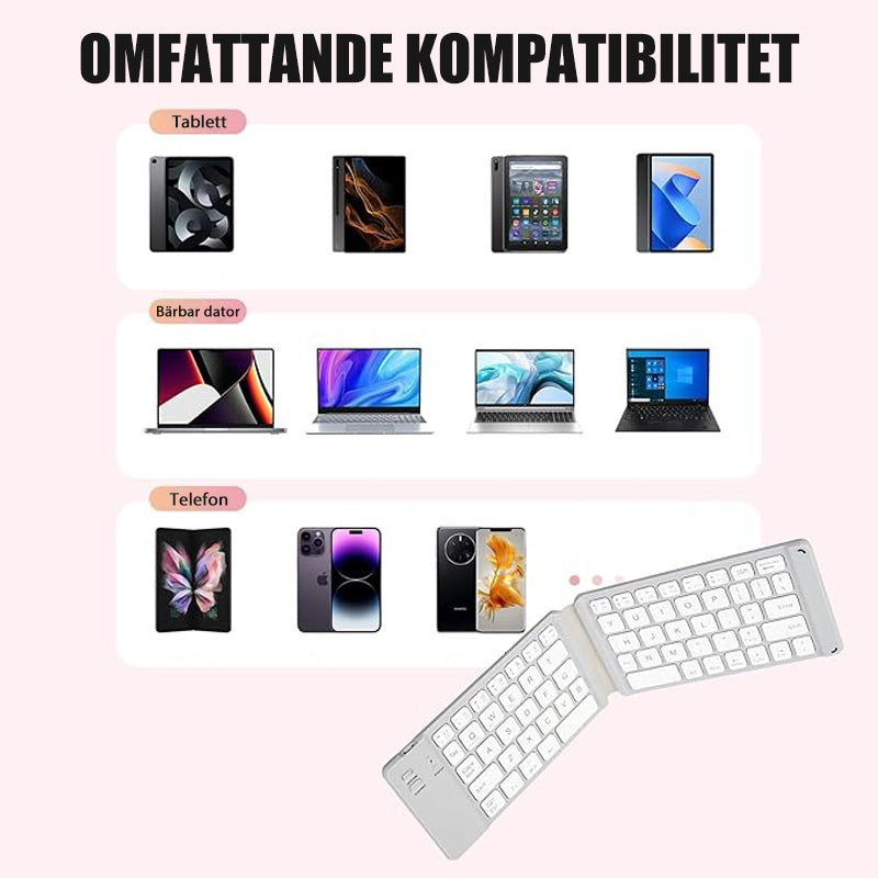 Hopfällbart Bärbart Bluetooth-Tangentbord