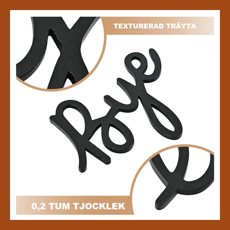 đżLOVE YOU BYE TrĂ€skylt i bohemisk stil för vĂ€ggdekorationđż