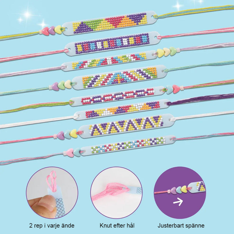 đDIY Fashion Dot Diamond Weaving Hand Rope Bracelet Verktygđš