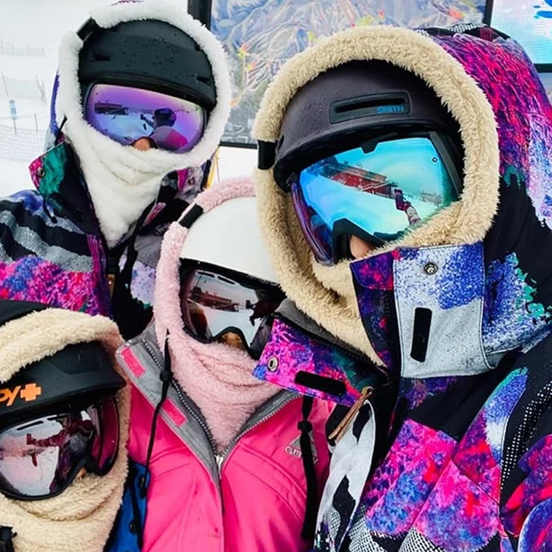 Varm plysch cykelhuva / vinter utomhus hatt sport vindtät hatt