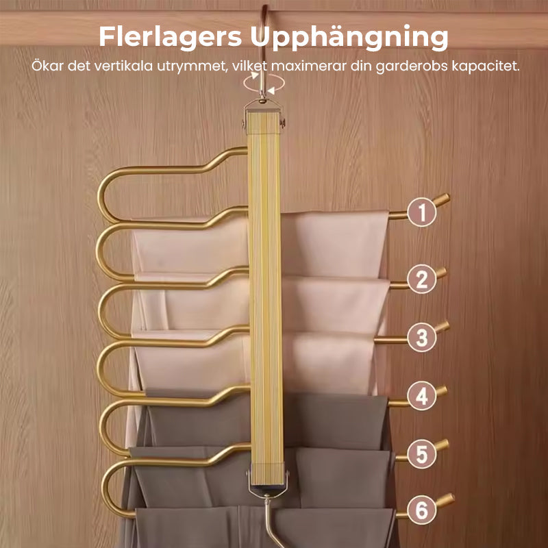 Multifunktionellt Hopfällbart Byxställ/Multifunctional Folding Pants Rack