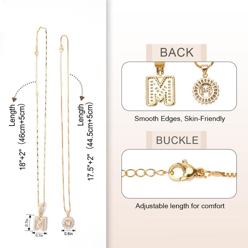 ⭐50% RABATT⭐Alfabetet Hängsmycke Halsband Set
