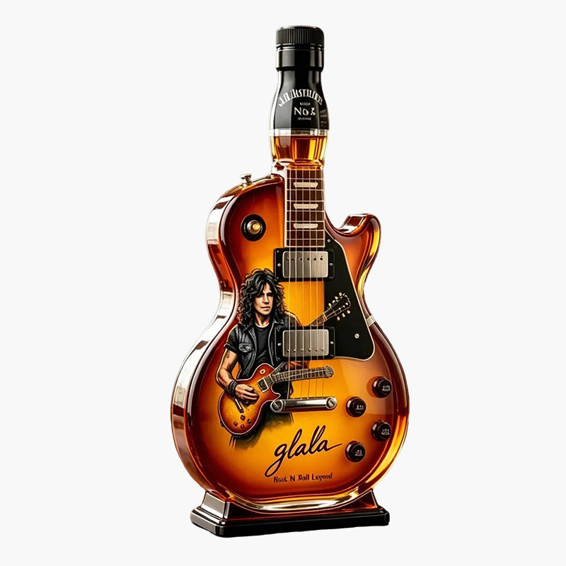 🤘A Taste for Rock: Vintage Sunburst Guitar Figurine as a Liquor Bottle🎸✨