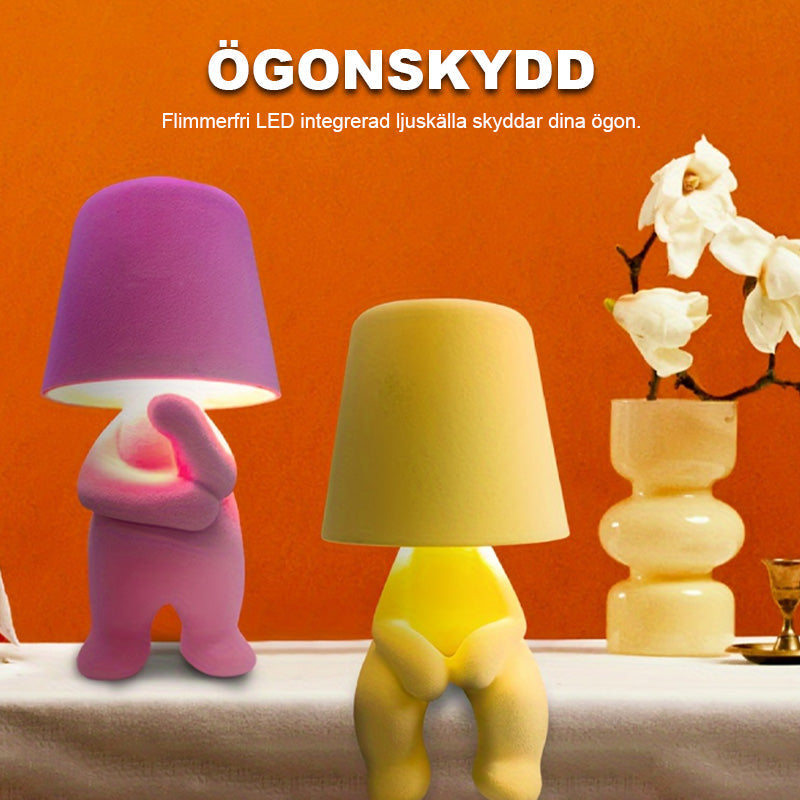 Touch-kontroll bordslampa Gyllene staty LED-lampa