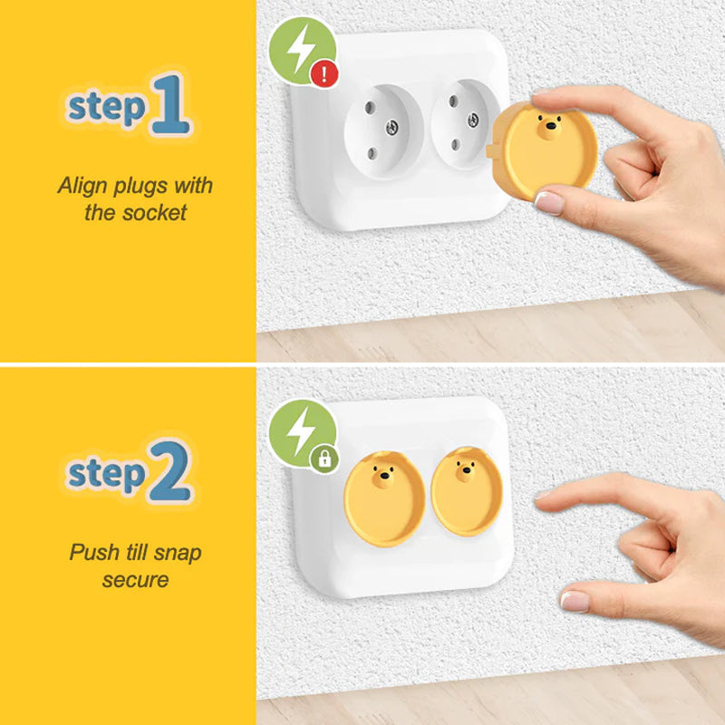 Babysäkrade täcklock för uttag
