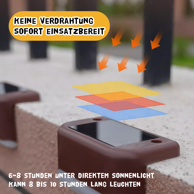 Solcellslampa för trappsteg/Solcellslampa för trädgård
